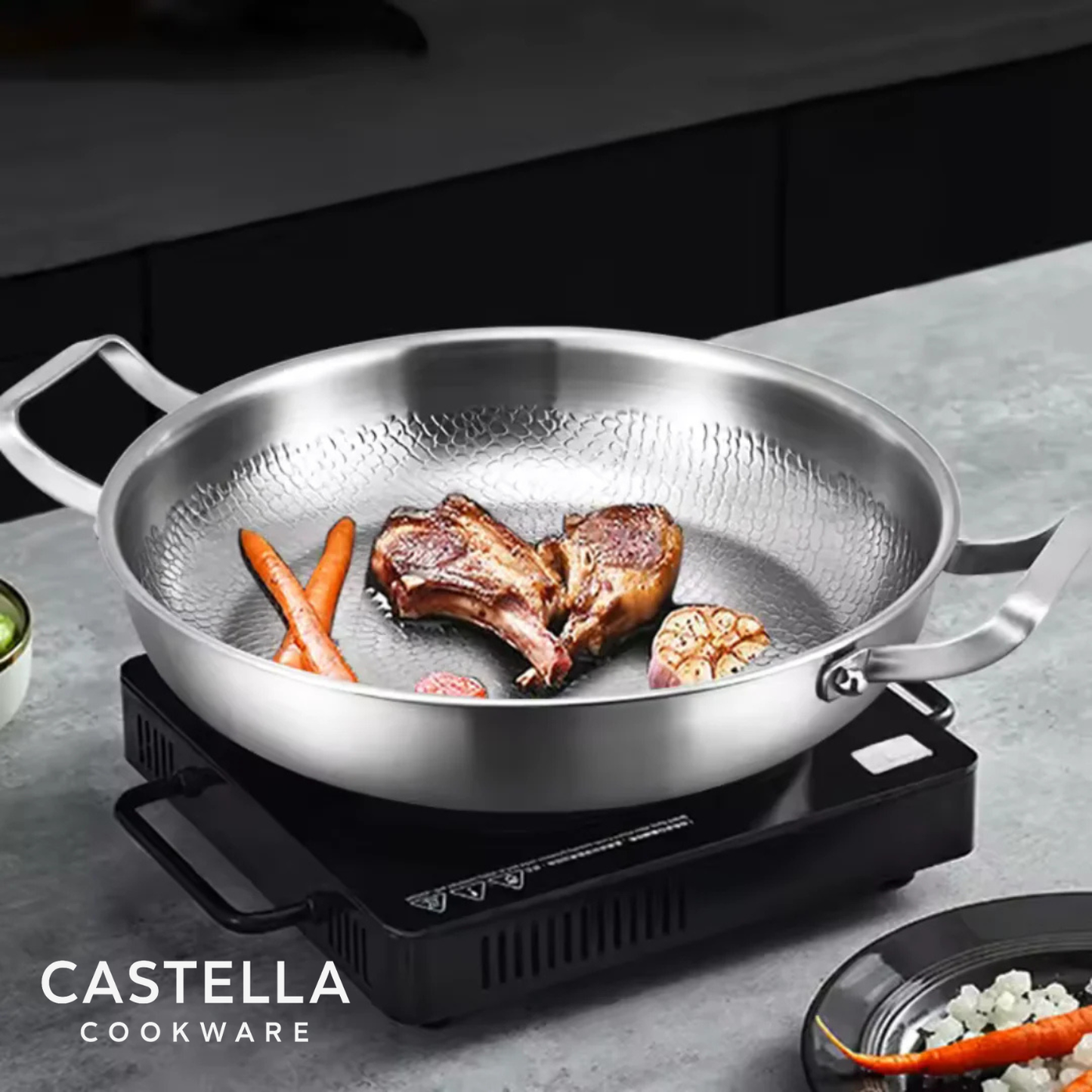 Versatile Titanium Two-Handled Sauté Pan for Effortless Cooking