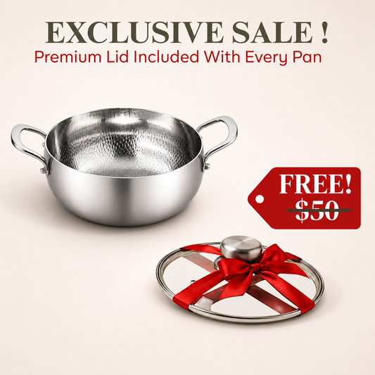 Titanium Deep Casserole Pot Pro with Free Lid