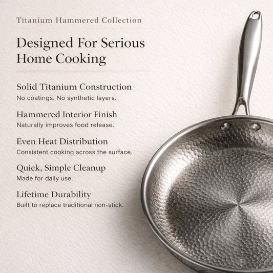Pure Titanium 2-Pan Utensils Set with Free Lids